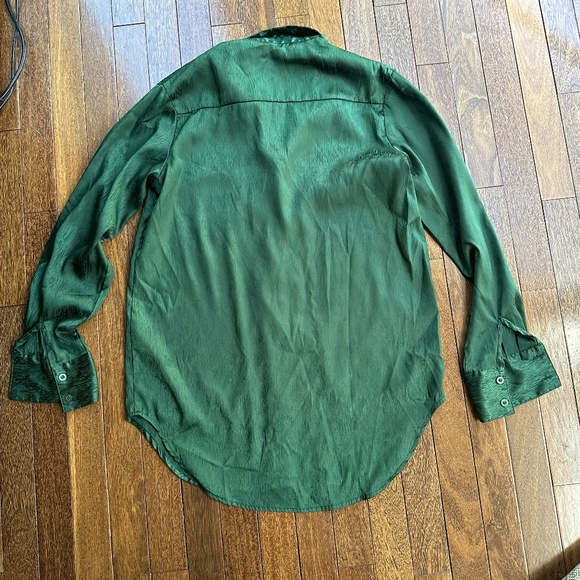 Nasty Gal- Green Oversized Button Down - (sz S) - Picture 3 of 3